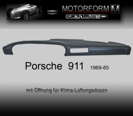 Armaturenbrett-Cover Porsche 911 1969-85 Klima schwarz