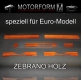 Zebranoholz Zierstreifen-Set Mercedes SL SLC W107 EU-Ausführung
